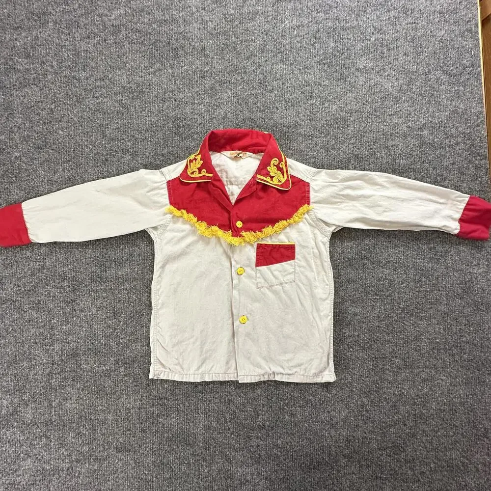 Vintage Tommy Tucker Unisex Kids' Western Style Shirt Size 6 #129